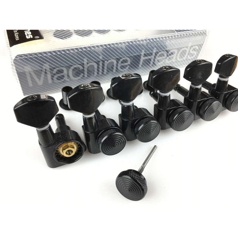 韩产JINHO 黑色  电吉他自锁琴头钮 可锁弦卷弦器 琴钮 弦钮 旋钮