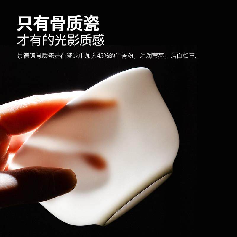 纯白骨瓷金钟5碗用米JZW01饭4.5 6英寸碗陶瓷面碗吃家饭小碗可微