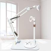 麦克风话筒落地支架白色加粗桌面电容式 麦克风户外金属通用支架防