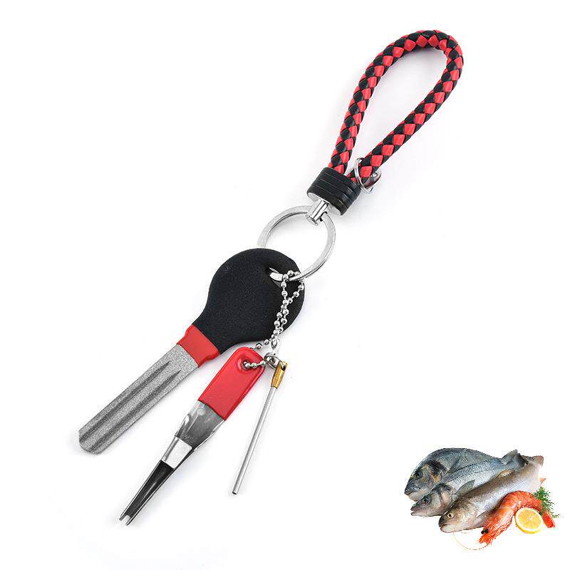 户外钓鱼工具便携式金刚石鱼钩锉双面磨钩器海钓飞钓磨钩石渔具