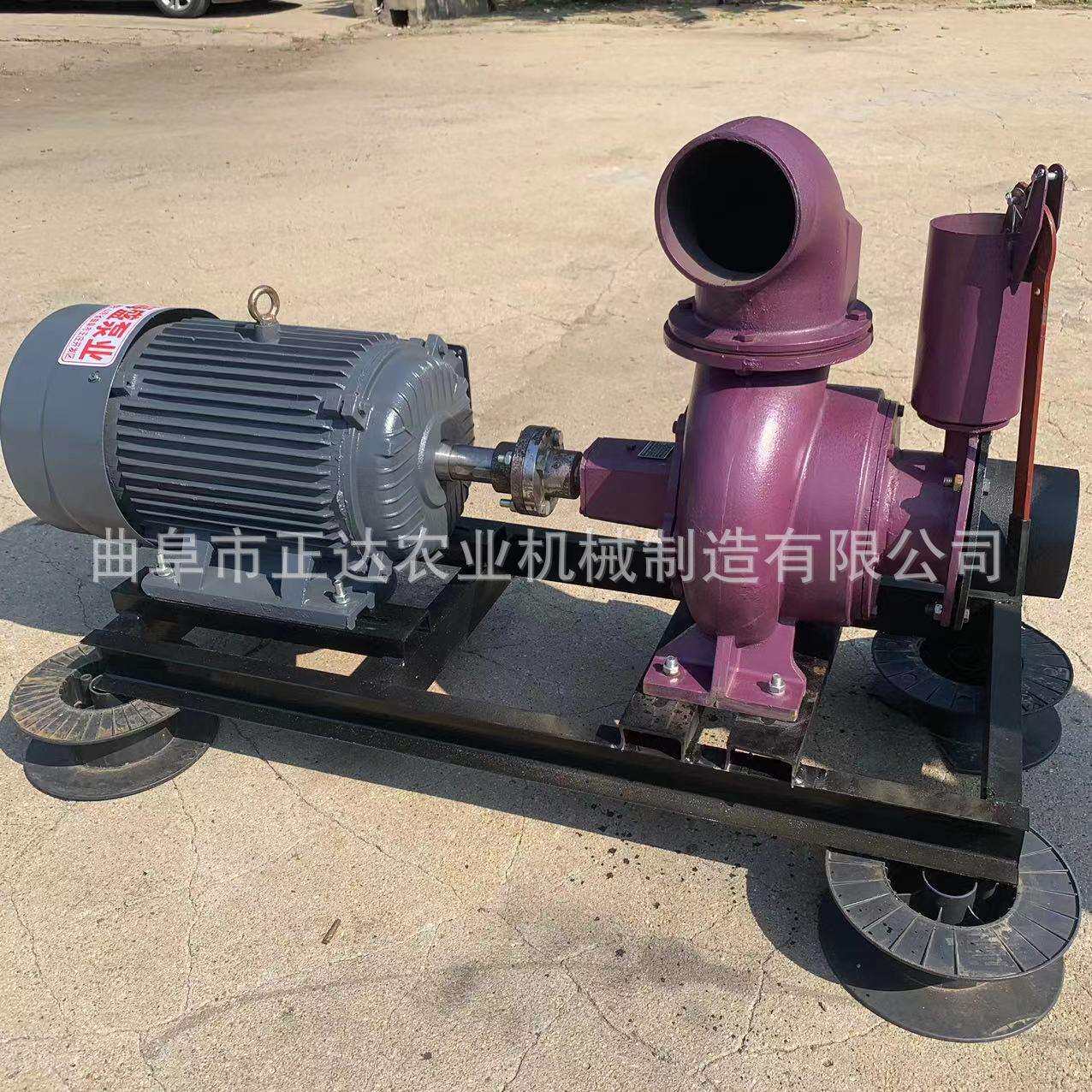 拖拉机后悬挂6寸抽水机 柴油拖车款移动灌溉水泵 多种规格选择