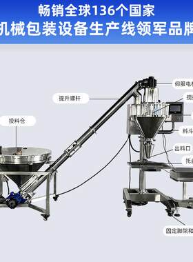 半自动螺杆式粉末灌装机 螺杆粉上料机 树脂粉末分料装华粤面机补
