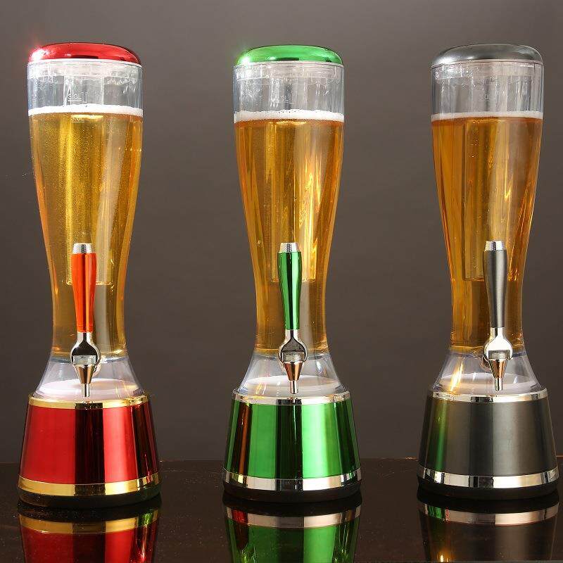 酒炮扎啤扎桶3L啤酒酒桶酒吧商用分酒器酒柱酒塔扎啤机带充电彩灯