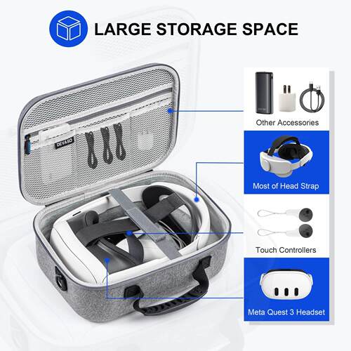 Q3 Storage Bag for Meta Quest 3 Carrying Case Portable Hard