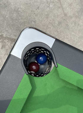 新款8尺经典黑色折叠台球桌成人室内家用型桌球台2合1 Pool table