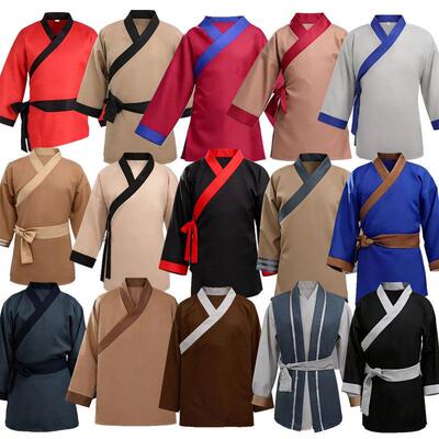 店小二服装上衣古代小二平民百姓上衣家丁仆人茶馆酒店服务员上衣