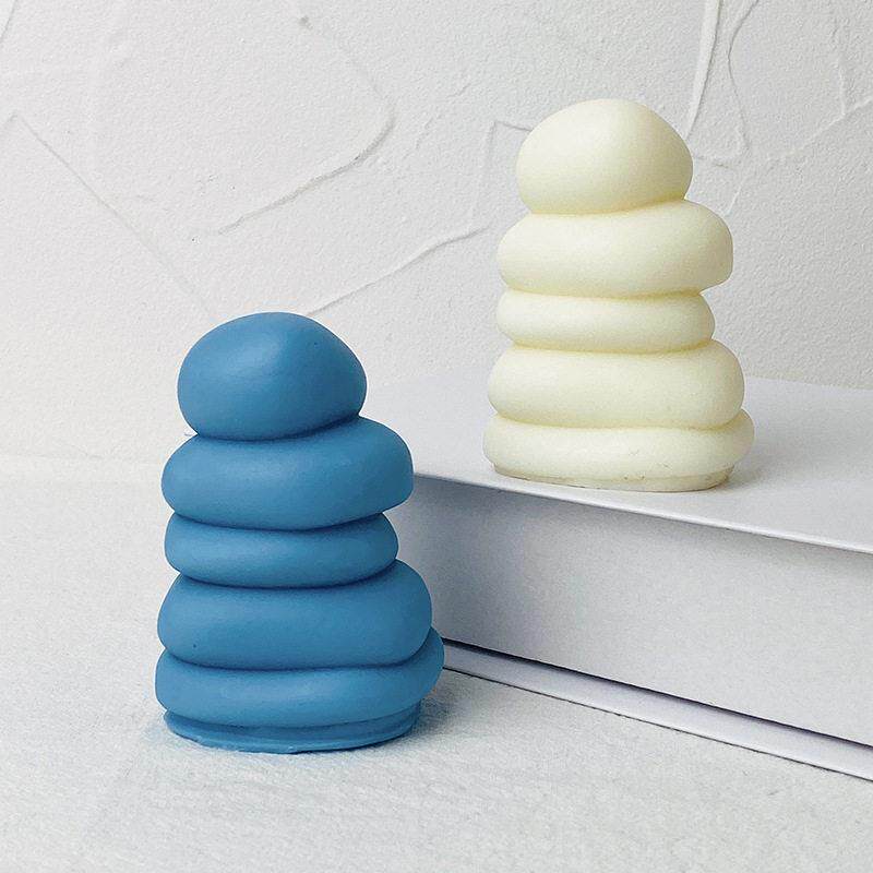 层叠石头蜡烛硅胶模具 DIY自制香薰石膏扩香石手工磨具