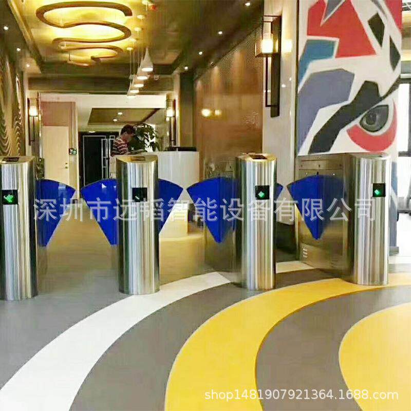 全国健身房门禁管理系统通道翼闸设备智能通道刷卡三辊闸人脸翼闸