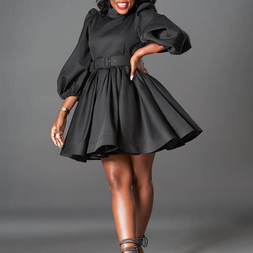 Women's waist cinched dress