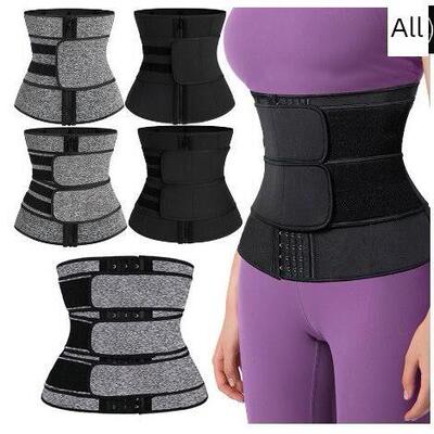 Plus Size Waist Trainer Corset Sport Girdle Double Belt Faja