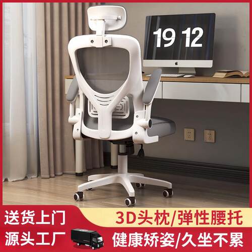 电脑椅舒适久坐家用办公椅职员宿舍电竞座椅人体工学学习椅书桌椅