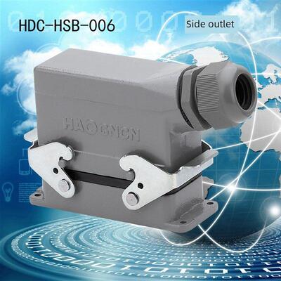 重型连接器6芯35A航空插头Hdc-Hsb-006-M/F防水热流通道矩形插座