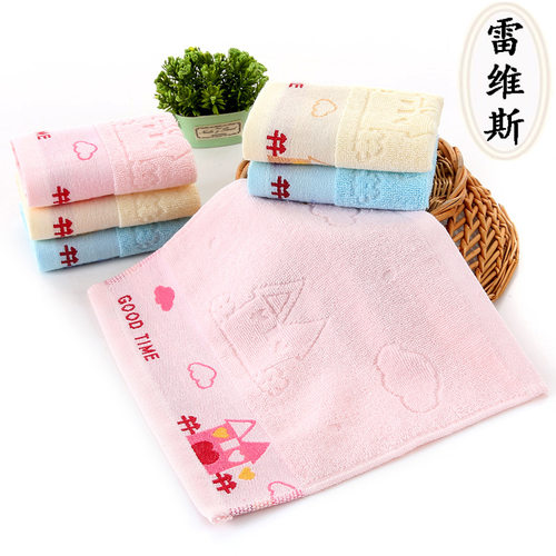 LOGO挂钩纯棉方巾厂家批发三件套