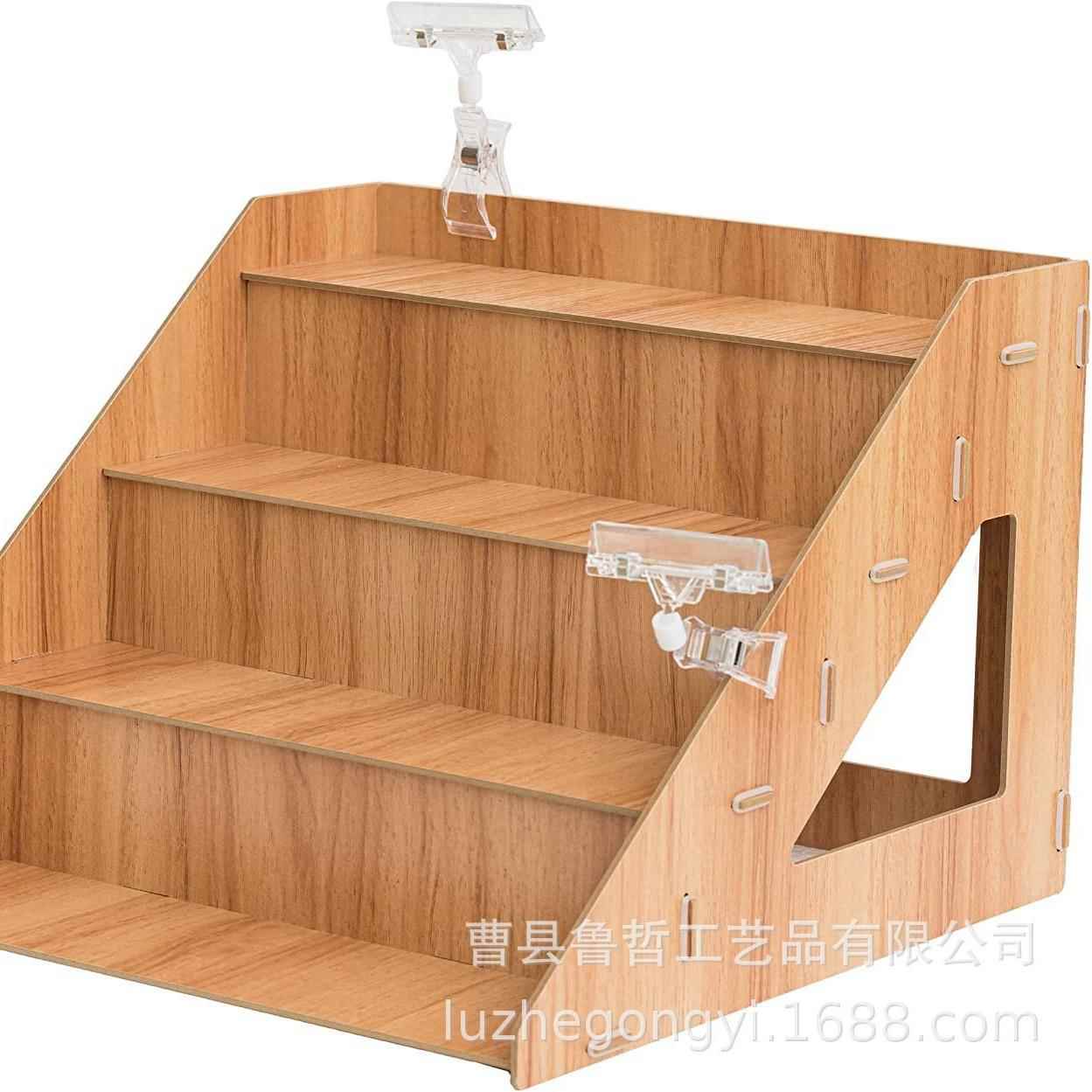 木质置物架三层蛋糕展示架实木花盆多肉植物整理架梯形收纳架