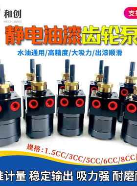 静电油漆涂料齿轮泵5CC水性漆喷漆泵静电喷涂油泵DISK喷漆齿轮泵