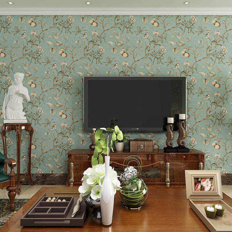 自粘防贴纸美式无新纺墙贴水布防潮STP贴装饰翻客厅卧室墙面墙纸