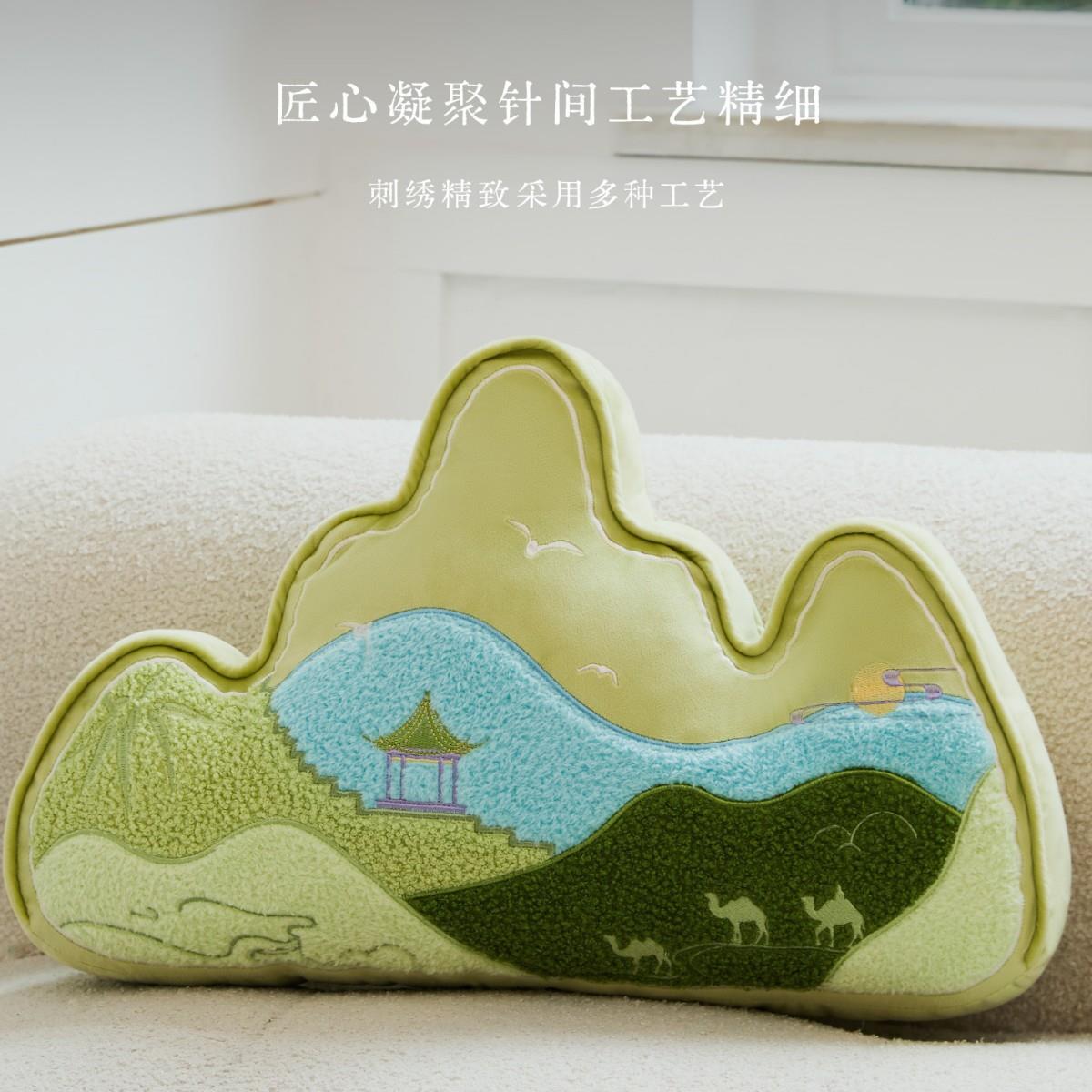 中式hhgdyyds异形创意腰靠车山枕客厅沙发靠抱垫床头靠枕办公护腰