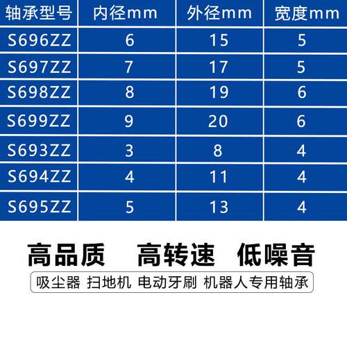 低噪音轴承693Z S694Z 6S695Z SS693Z不电69Z 不锈钢小轴承精S密