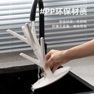 家用杯架茶具创意收纳置物架倒挂沥水水杯架子防尘茶杯玻璃杯酒店