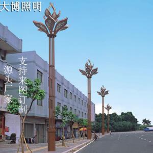 LED玉兰灯装饰山茶花造型大型户外道路照明景观玉兰路灯厂家