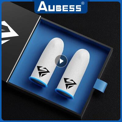 2 Pcs Mobile Game Fingertip Gloves Sweatproof Anti-slip Touc