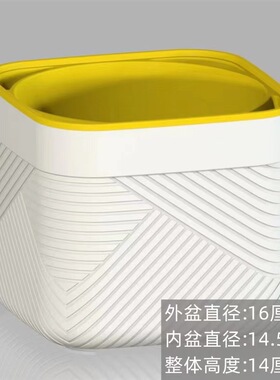 懒人花盆自动吸水白色塑料水培吊兰绿萝花盆家用透明营养土专用