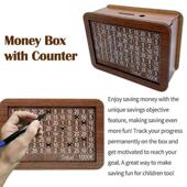 Reusable Bank Handmade Money Wooden Box Piggy