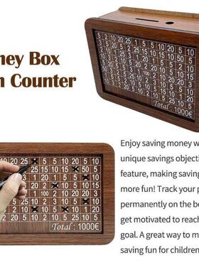 Wooden Piggy Bank Reusable Handmade Money Box, Piggy Bank w