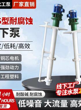 FYS氟塑料液下泵耐腐蚀立式防腐耐酸碱化工泵脱硫塔循环泵长轴