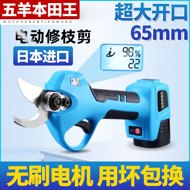 进口电动修枝剪刀果树剪枝进口园艺背负式锂电池充电式高枝电剪子图片