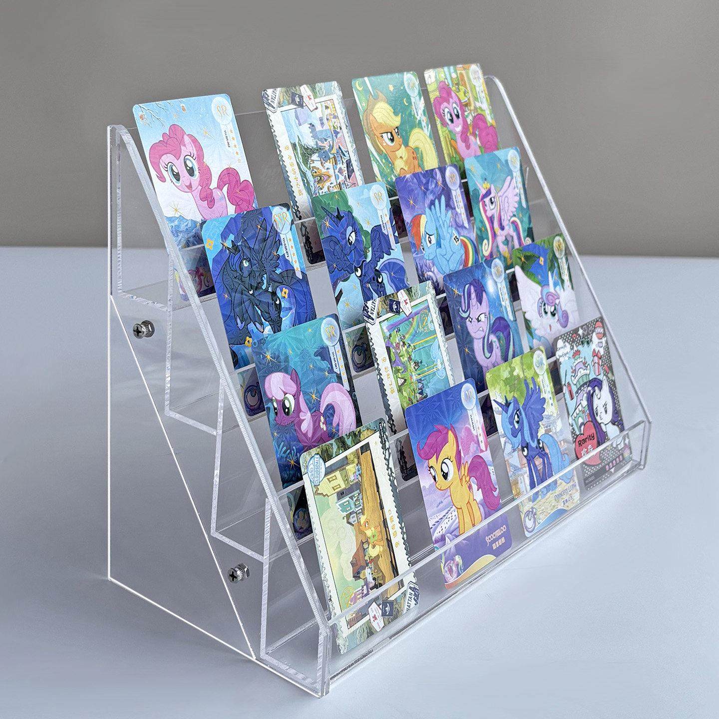 亚克力阶梯展示架多层手机壳货架卡牌卡砖透明收纳架小茶包样品架