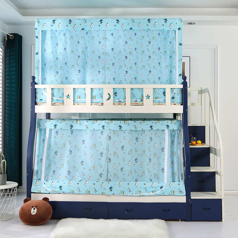 书架下铺双层儿童1高低方上5款固定子母支架顶床床蚊帐拉链蚊帐.