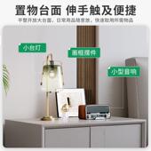 床头柜简约现代2024新款 轻奢高级感主卧皮床床边柜网红床边收纳柜