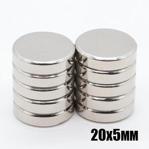 20*5钕铁硼圆形强磁磁铁冰箱贴徽章衣服包装双面磁铁吸铁石20x5
