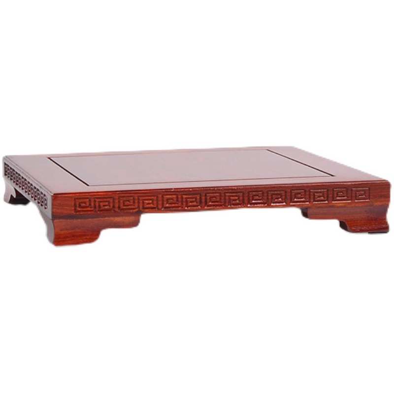 红檀木花盆盆景花道茶壶玉器奇石头花瓶佛像摆件底座方形实木托架