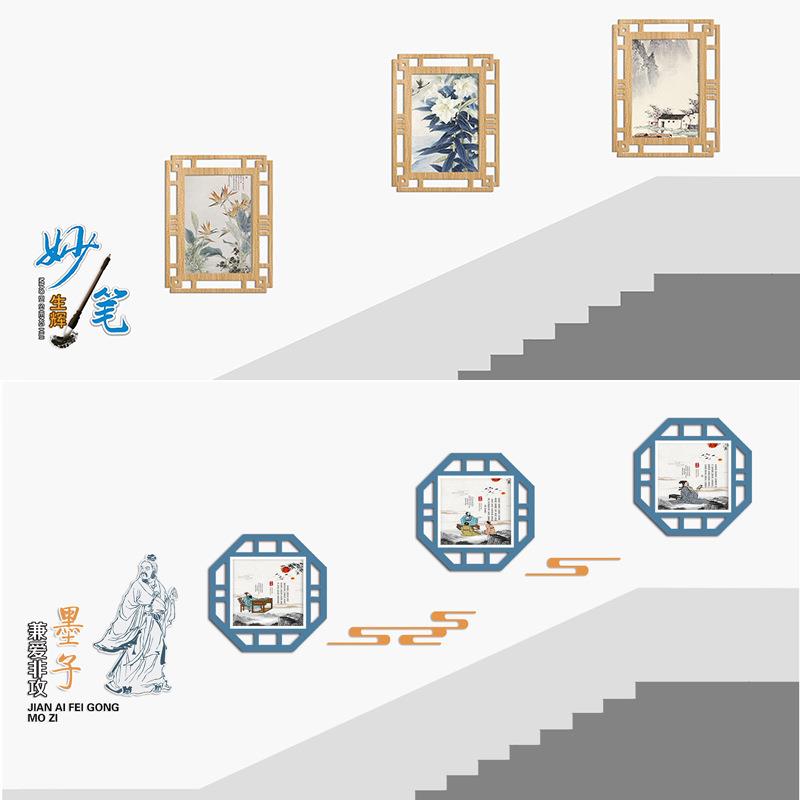 工厂背景展示员工励志标语企业文化墙贴标语楼梯间台阶装饰宣传栏