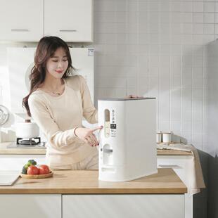 日式 计量食品米桶家居2级NOE0斤压自动出米米防缸密封防潮虫大按