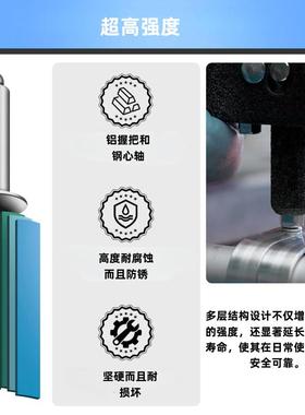 660PAINSC铝质拉钉盒装开口型圆头抽芯铆钉M3.2M4M4.8扁组合套装