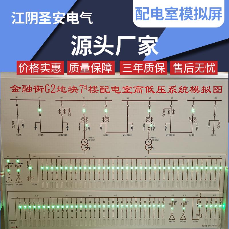 配电室模拟屏公司 街道地铁变电所系统模拟屏 配电室马赛克模拟屏