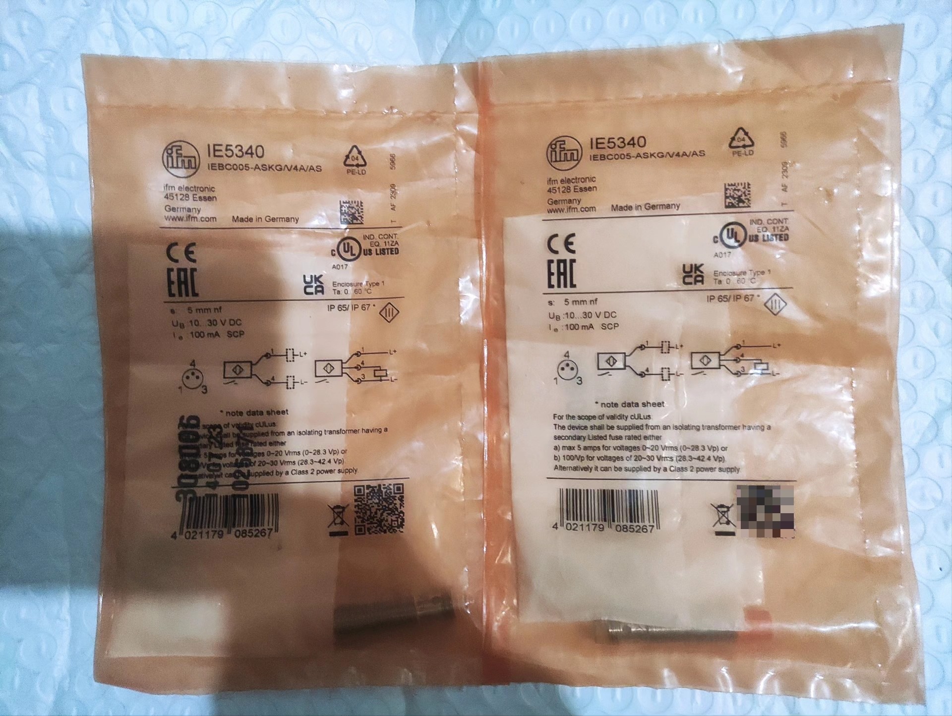 IFM IE5340，全新原装现货2个。单价210