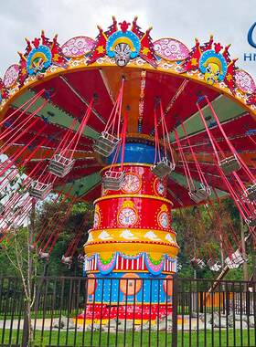 36座豪华飓风飞椅大型户外摇头升降景区游乐场设备厂家