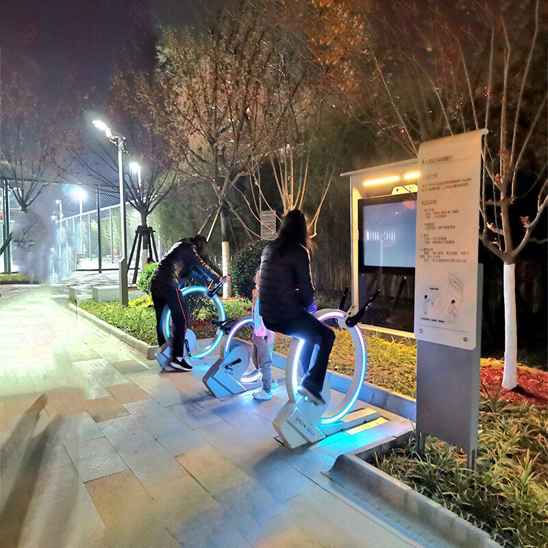 享单蜗牛单车喷泉大型户无外喷水游乐设备公园网红共动力发CJU光
