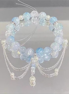海伦蝶手串～四条装蓝色灵蝶印象手链小众设计古风闺蜜学生国风手