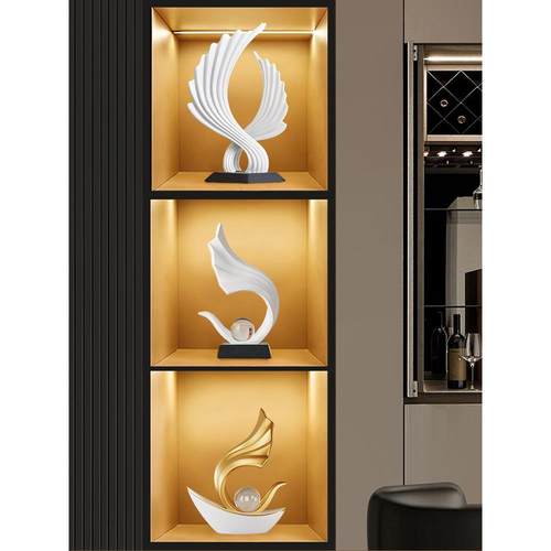 轻奢酒PLY装摆件电视柜柜艺术家居饰品办公室风生客水起厅感