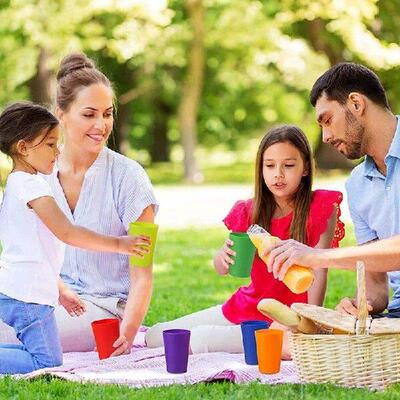 30pcs Multicolor Portable Cup Picnic Tourism Plastic Coffee