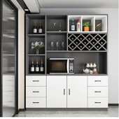 现代简约家用酒柜客厅餐边柜橱柜一体靠墙柜子收纳柜高柜酒吧柜子