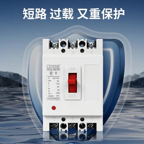 高档断路器 关关DZ15-0A 100A 2901二相4空气保护开 质保两年厂家