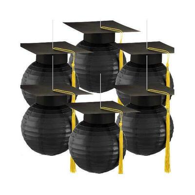 Graduation Cap Hanging Paper Lanterns Grad Cap Paper