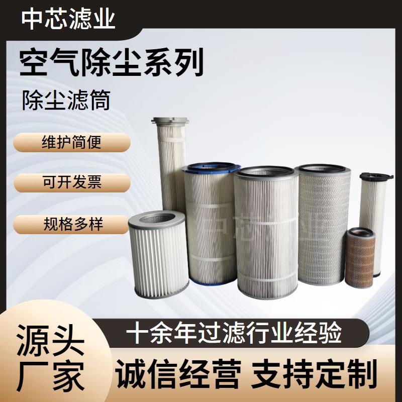 中芯滤业 空气除尘 聚酯纤维无纺布滤筒 空气净化除尘滤筒