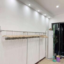 定制简约服装展示f架落地式靠墙架子女服装店货架上墙壁挂衣架银